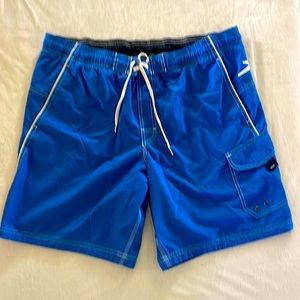 Men’s Blue Speedo 36” Elastic Band Swim Trunks